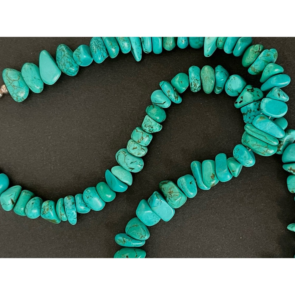 Rare Vintage Navajo Heavy Turquoise Bead Necklace